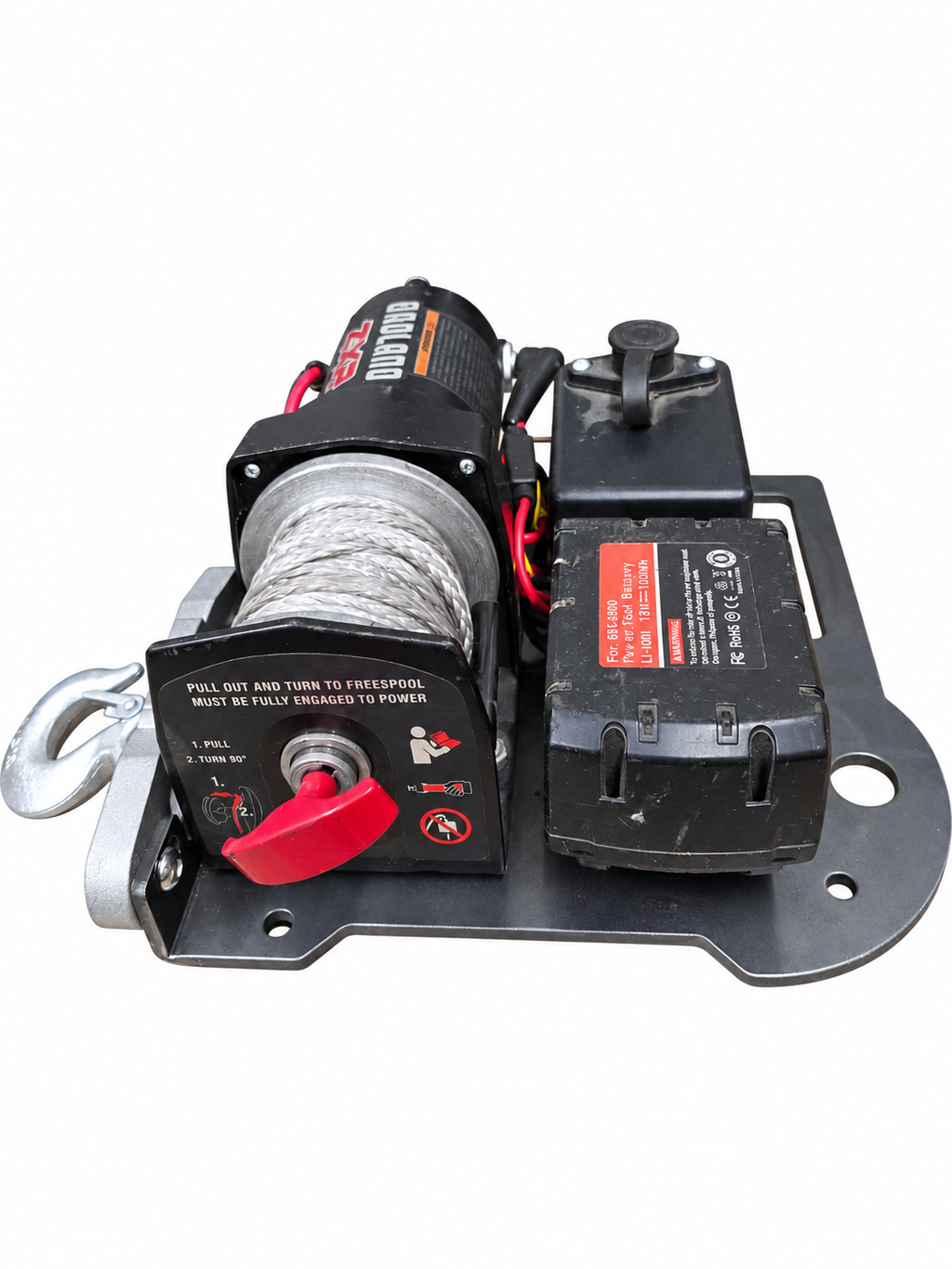 Grizzly Multi Mount Winch Plate | Battery Adapter Included
