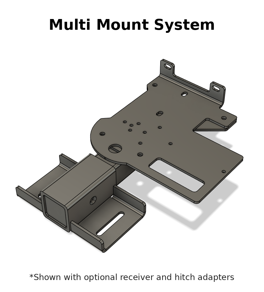 Grizzly Multi Mount Winch Plate | Battery Adapter Included