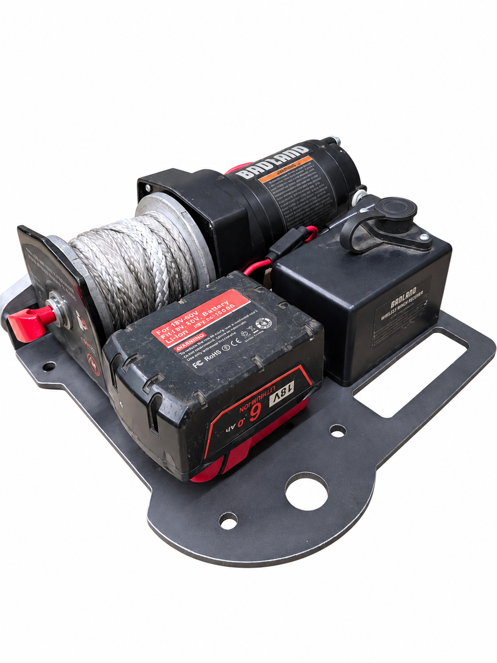Grizzly Multi Mount Winch Plate | Battery Adapter Included