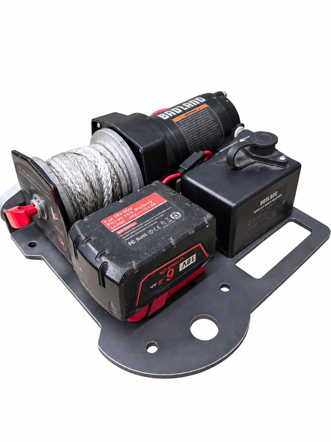 Grizzly Multi Mount Winch Plate | Battery Adapter Included