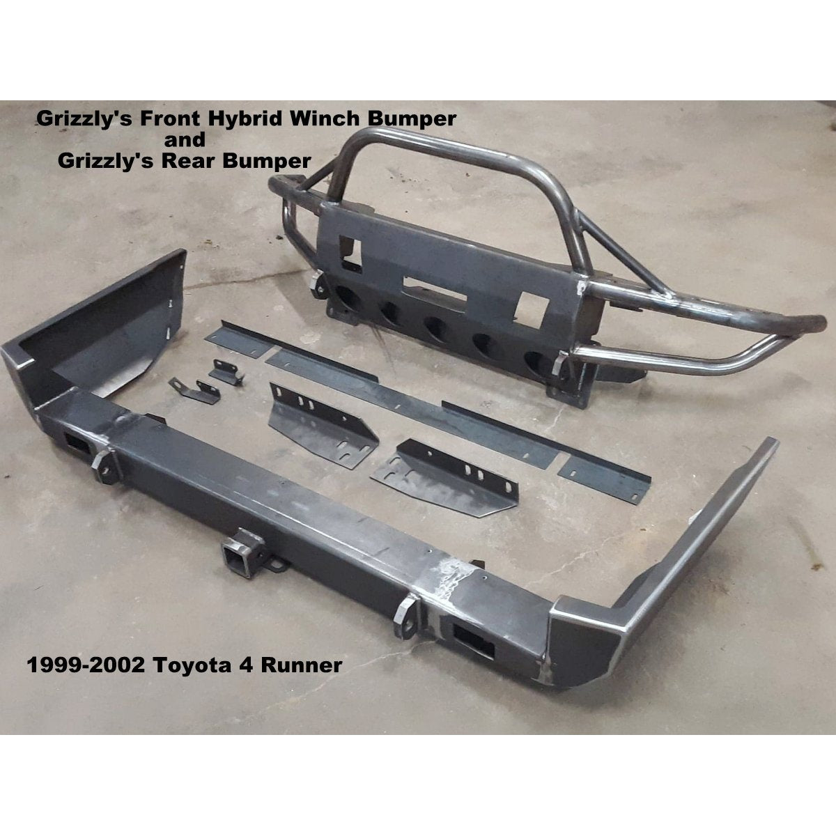 1999-2002 Toyota 4Runner Front Hybrid Winch 3/16" Plate & Tubing Bumper- PRECISI0N WELDED MODEL - USA!