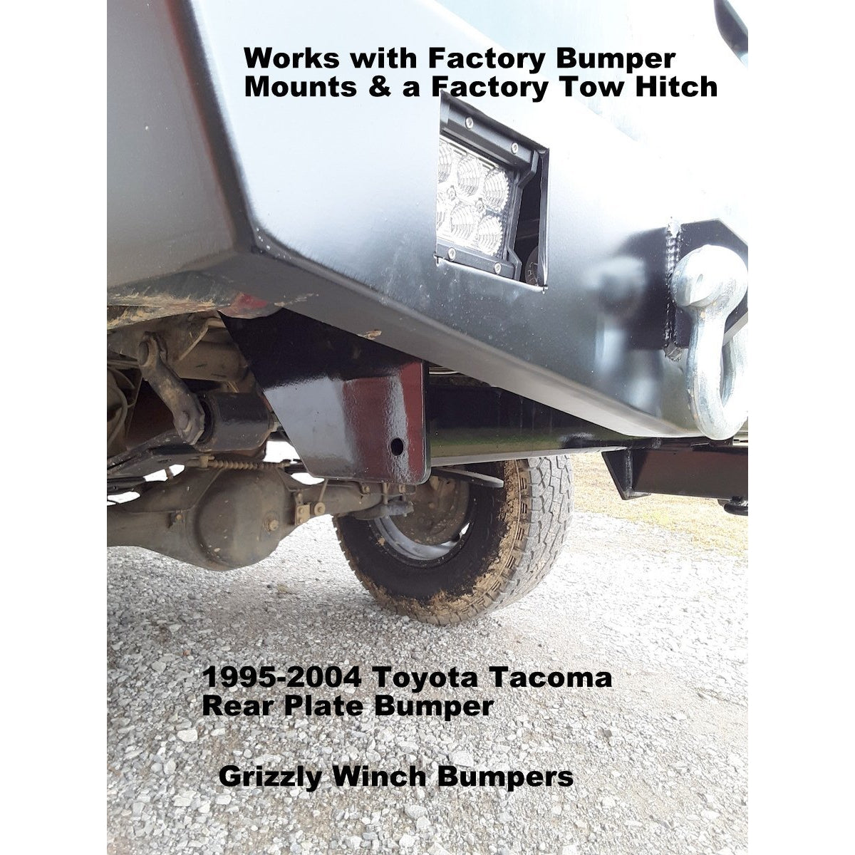 1995-2004 Toyota Tacoma Custom USA Rear "CLASSIC" Plate Bumper-Models also for Body Lifts - PRECISION WELDED MODEL -High Quality! USA! OPTIONS AVAILABLE! - Raw Metal Only