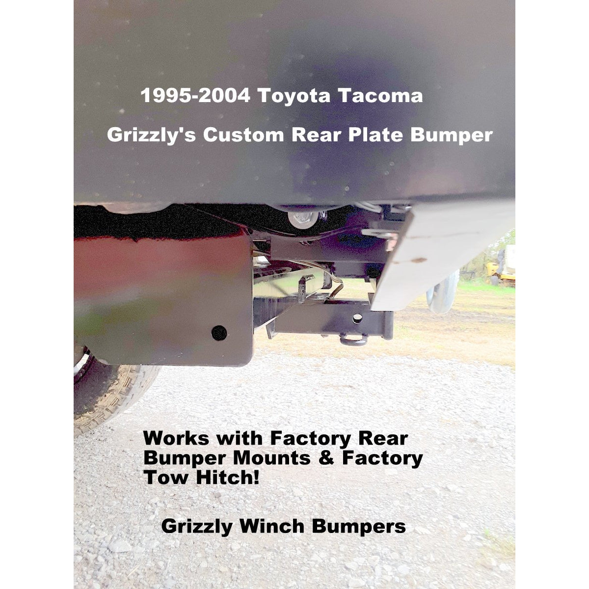 1995-2004 Toyota Tacoma Custom USA Rear "CLASSIC" Plate Bumper-Models also for Body Lifts - PRECISION WELDED MODEL -High Quality! USA! OPTIONS AVAILABLE! - Raw Metal Only