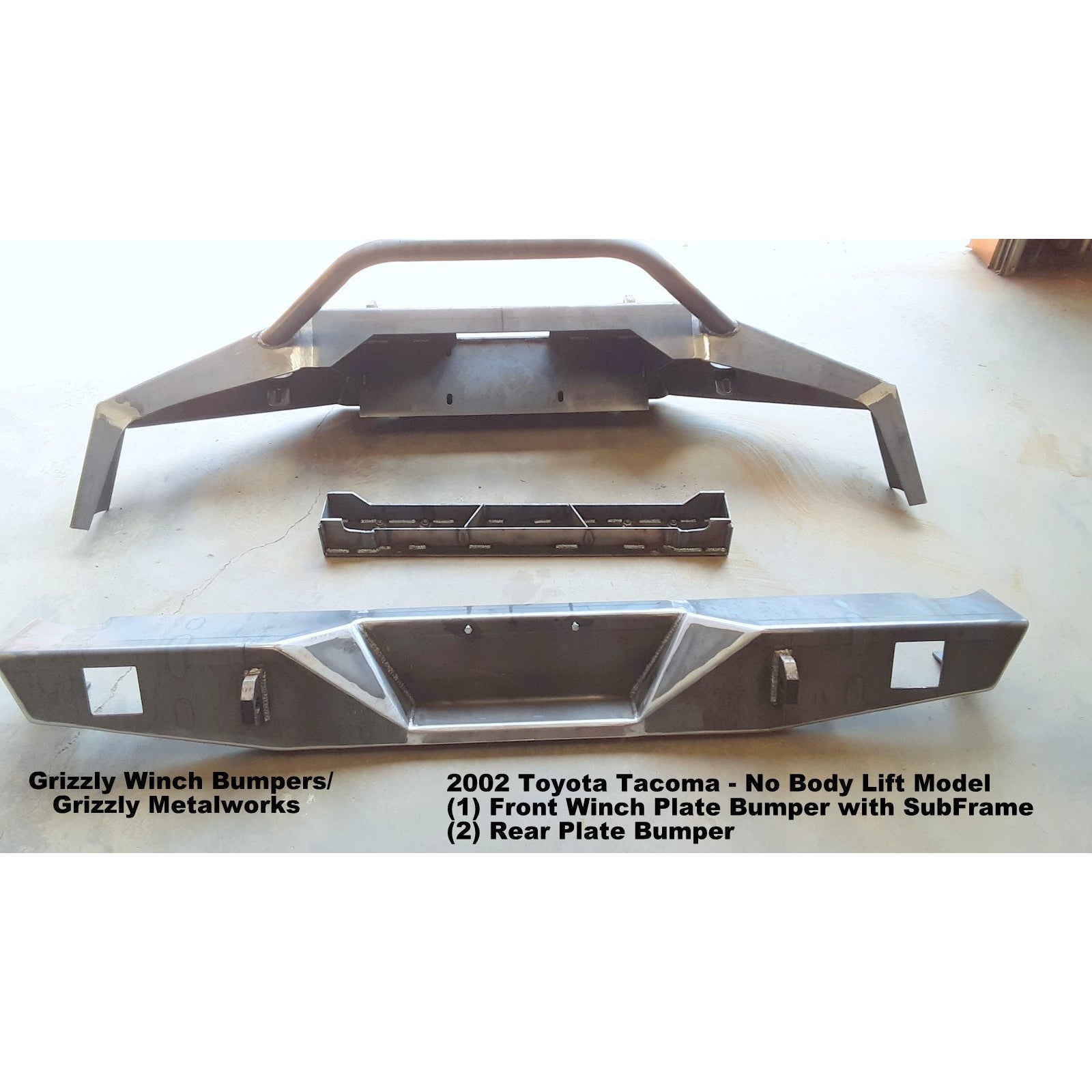 1995-2004 Toyota Tacoma Custom USA Rear "CLASSIC" Plate Bumper-Models also for Body Lifts - PRECISION WELDED MODEL -High Quality! USA! OPTIONS AVAILABLE! - Raw Metal Only