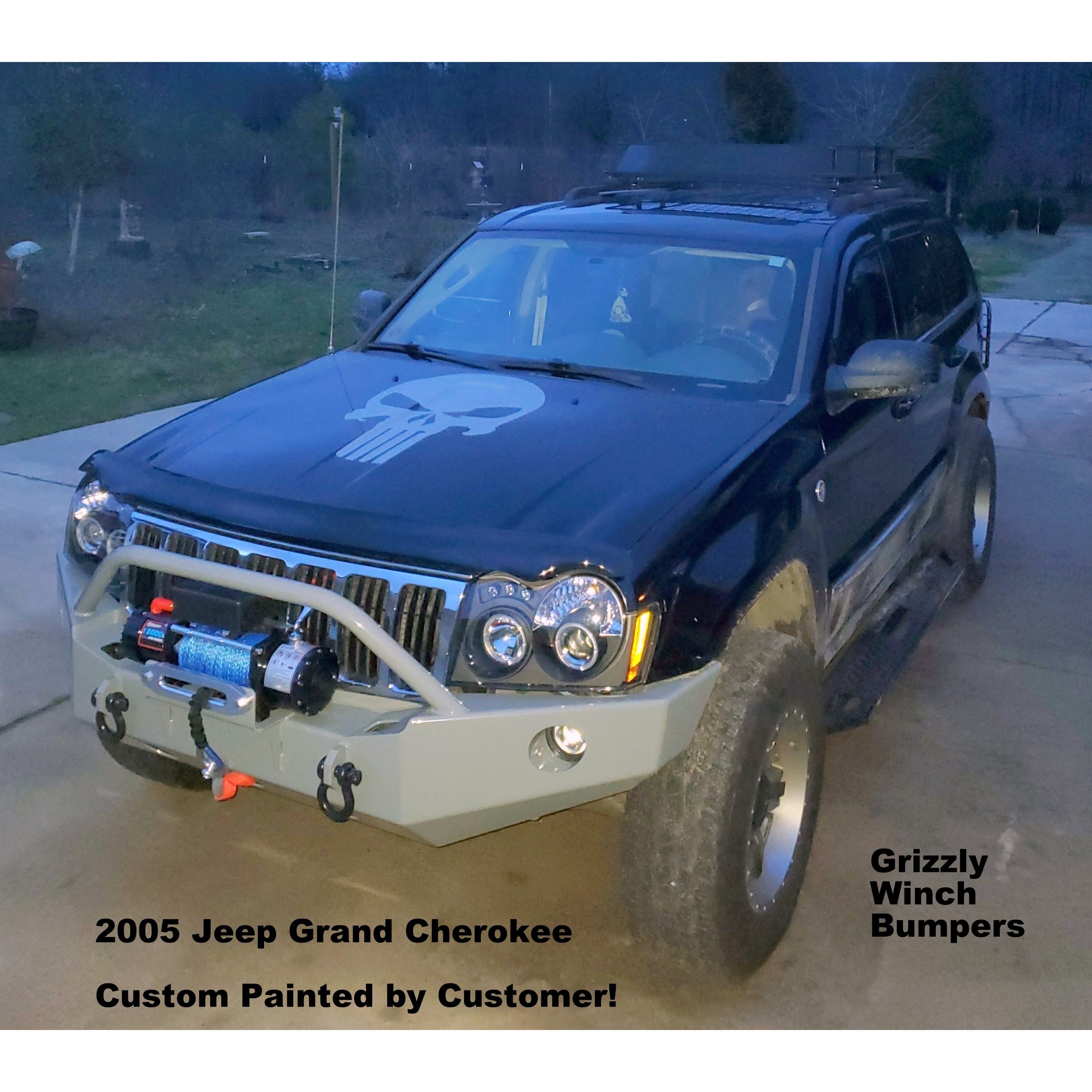 2005-2007 Jeep Grand Cherokee WK Custom USA Front Winch 3/16" Plate Bumper- (Non-Winch Model Available)  PRECISION WELDED MODEL - High Quality! USA! OPTIONS AVAILABLE! Raw Metal Finish Only