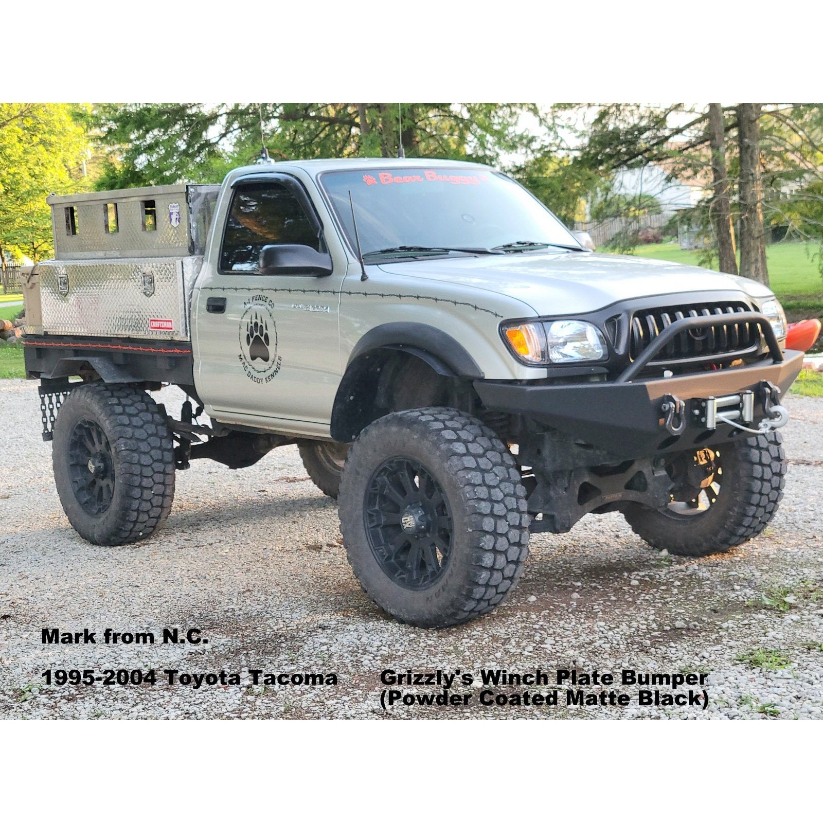 1995-2004 Toyota Tacoma Custom USA Front Winch 3/16" Plate Bumper Includes Subframe!  (Non-Winch Model Available)  PRECISION WELDED MODEL - High Quality! USA! OPTIONS AVAILABLE! - Raw Metal only