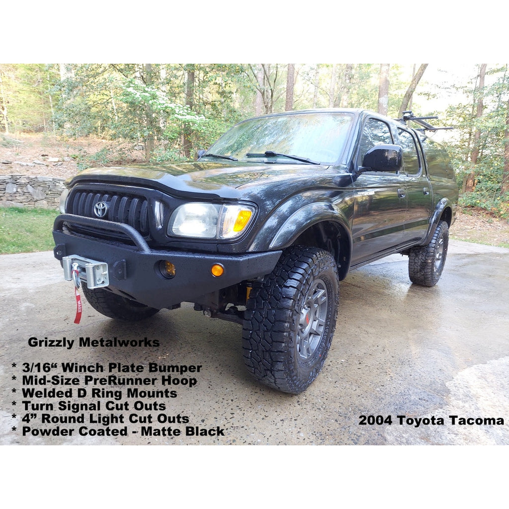 1995-2004 Toyota Tacoma Custom USA Front Winch 3/16" Plate Bumper Includes Subframe!  (Non-Winch Model Available)  PRECISION WELDED MODEL - High Quality! USA! OPTIONS AVAILABLE! - Raw Metal only