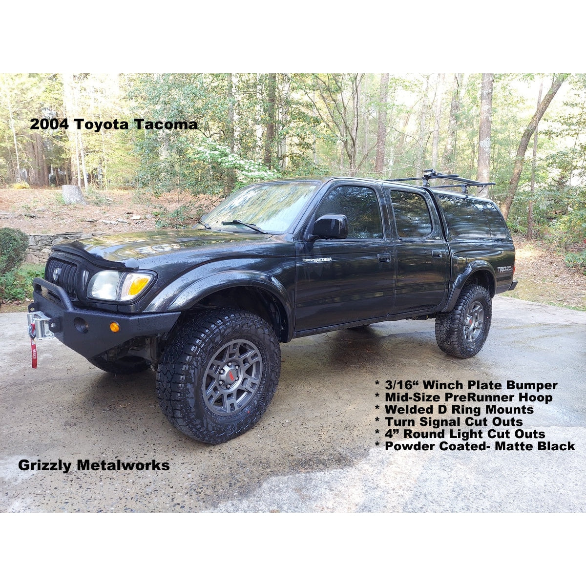 1995-2004 Toyota Tacoma Custom USA Front Winch 3/16" Plate Bumper Includes Subframe!  (Non-Winch Model Available)  PRECISION WELDED MODEL - High Quality! USA! OPTIONS AVAILABLE! - Raw Metal only