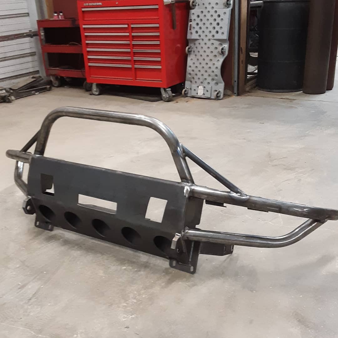 1996-1998 Toyota 4 Runner Front Hybrid Winch 3/16" Plate & Tubing Bumper - Includes Heavy Duty Subframe - PRECISI0N WELDED MODEL - MADE IN THE USA! Raw Metal Only
