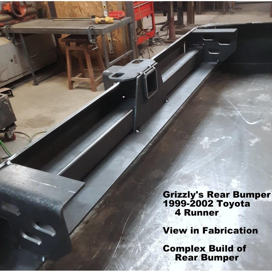 1999-2002 Toyota 4 Runner 3rd Gen Rear Bumper (Includes Receiver Hitch if wanted for Off Road, Farm, Campground, etc. Use Only-Not for Roads/Interstate Pulling)-(If Receiver is not needed, message us when you order)- High Quality! USA! Raw Metal Finish