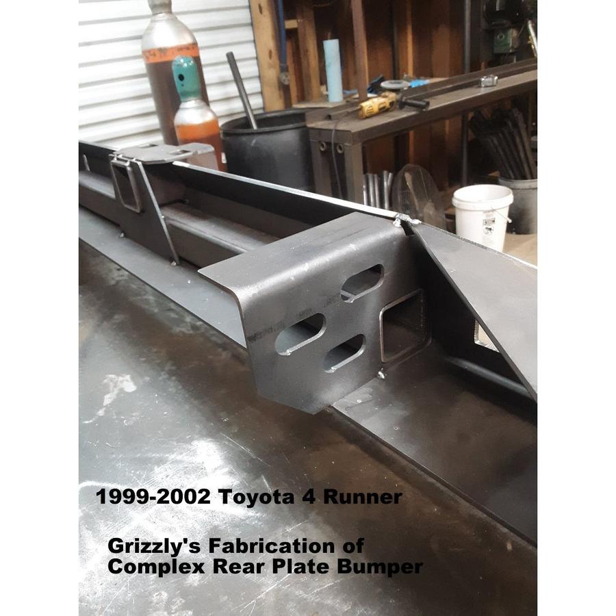 1999-2002 Toyota 4 Runner 3rd Gen Rear Bumper (Includes Receiver Hitch if wanted for Off Road, Farm, Campground, etc. Use Only-Not for Roads/Interstate Pulling)-(If Receiver is not needed, message us when you order)- High Quality! USA! Raw Metal Finish