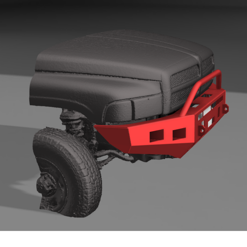 1994-2001 Dodge Ram 1500, 2500 & 3500 Gas and Diesel Trucks- Custom USA Front Winch 3/16" Plate Bumper- (Non-Winch Model Available)  PRECISION WELDED MODEL - Extra Heavy Duty! Grizzly High Quality! USA! OPTIONS AVAILABLE! - Raw Metal Only