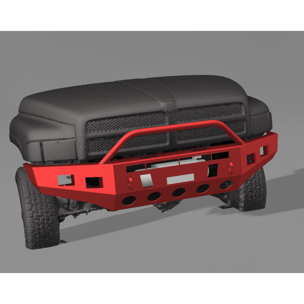 1994-2001 Dodge Ram 1500, 2500 & 3500 Gas and Diesel Trucks- Custom USA Front Winch 3/16" Plate Bumper- (Non-Winch Model Available)  PRECISION WELDED MODEL - Extra Heavy Duty! Grizzly High Quality! USA! OPTIONS AVAILABLE! - Raw Metal Only