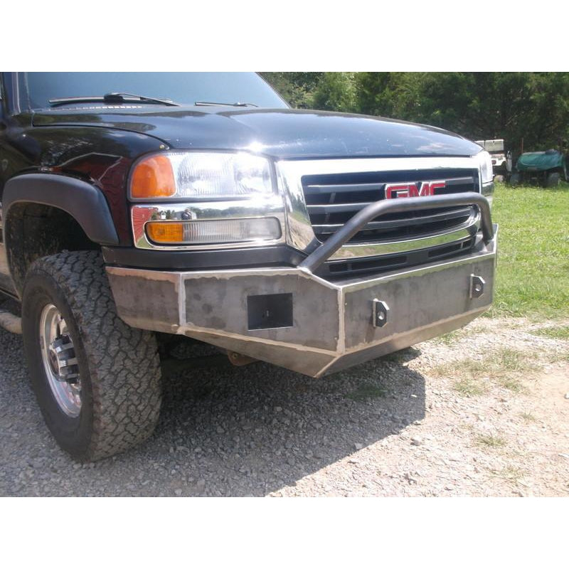 gmc sierra 2500 3500 front winch bumper grizzlymetalworks.com