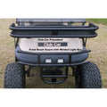 FRONT PRE-RUNNER, FRONT STANDARD & WILDERNESS PREMIUM UTILITY BRUSH GUARDS WITH 2" RECEIVER & LIGHT TAB (ITEM #014-WOM) (EZGO RXV, Club Car DS, Club Car Precedent, Yamaha G2, G9, G14, G16, G19, G22 & G29 carts)-Front Brush Guards-Grizzly Metalworks-Club Car DS-Raw Metal-Open Ends Without Grille-Grizzly Metalworks