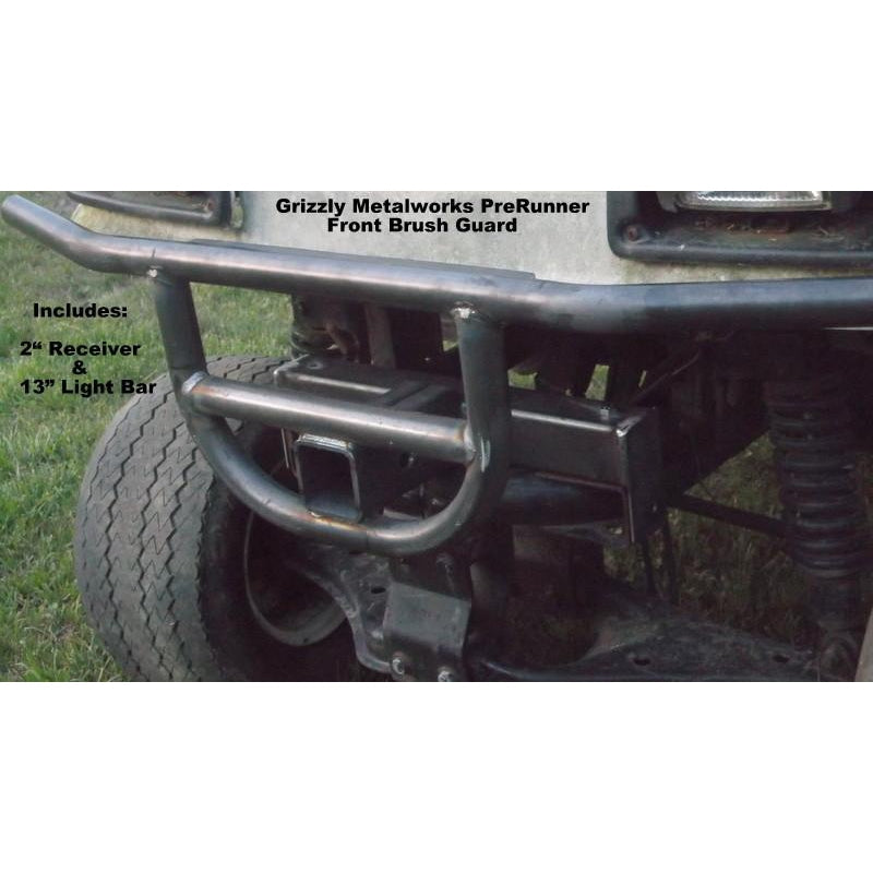 FRONT PRE-RUNNER BRUSH GUARDS for Golf Carts With Welded 2" Receiver & Welded Light Bar for Customer's Light Bar or Off Road Lights! Add'l Options! FREE FEDEX Ground to Lower 48 States! MADE IN USA!