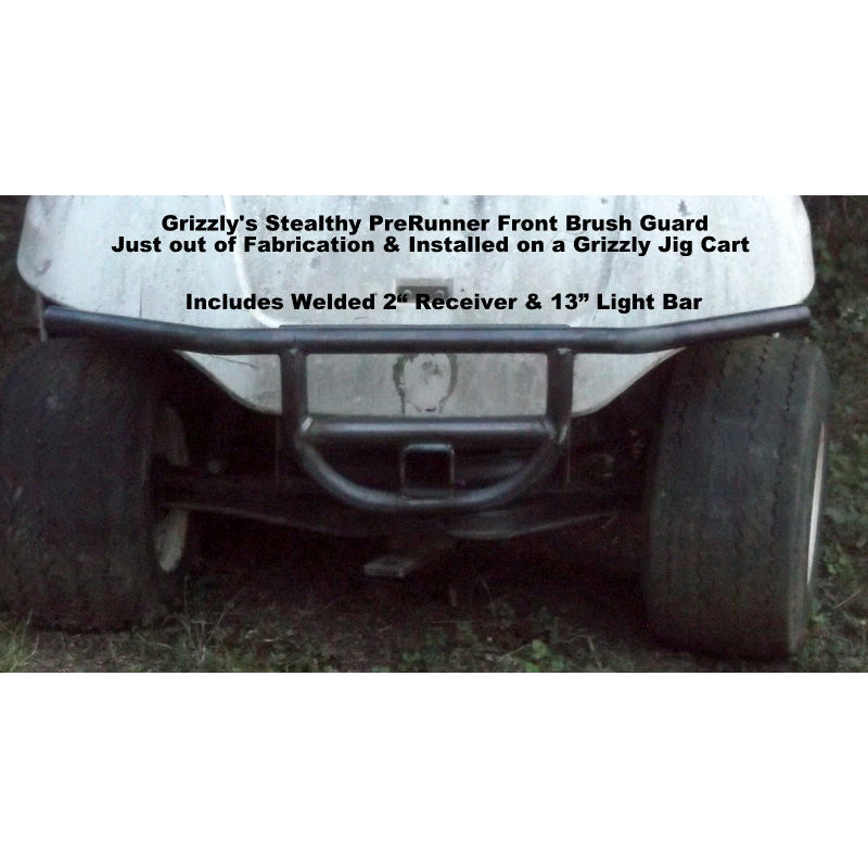 FRONT PRE-RUNNER BRUSH GUARDS for Golf Carts With Welded 2" Receiver & Welded Light Bar for Customer's Light Bar or Off Road Lights! Add'l Options! FREE FEDEX Ground to Lower 48 States! MADE IN USA!