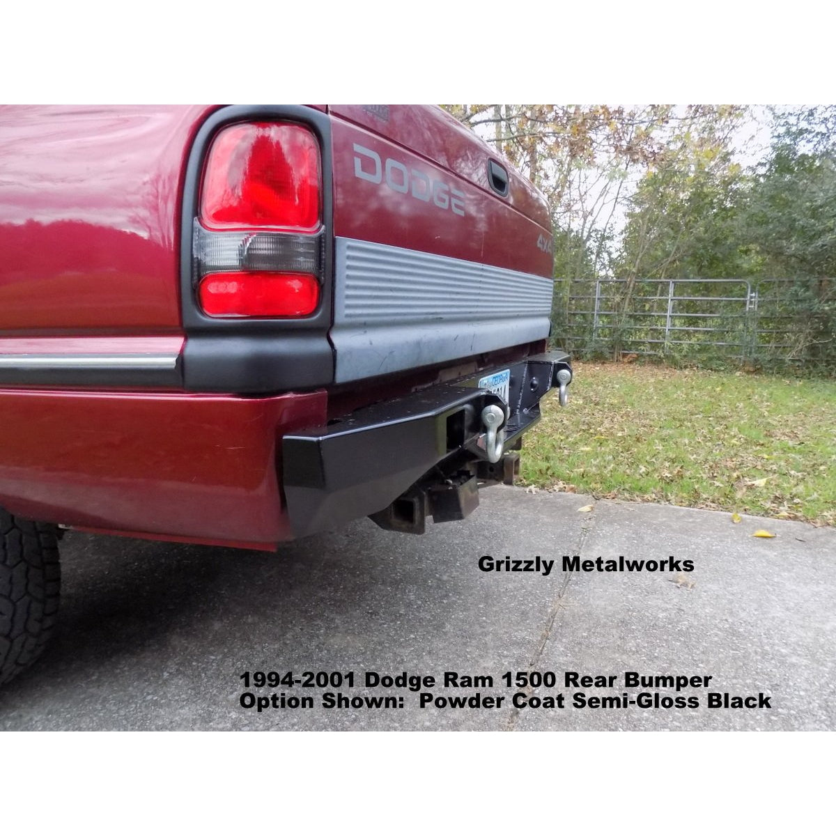 1994-2001 Dodge Ram 1500 Custom USA Rear Plate Bumper -  PRECISION WELDED MODEL - Extra Heavy Duty! Grizzly High Quality! USA! OPTIONS AVAILABLE! - Raw Metal Only