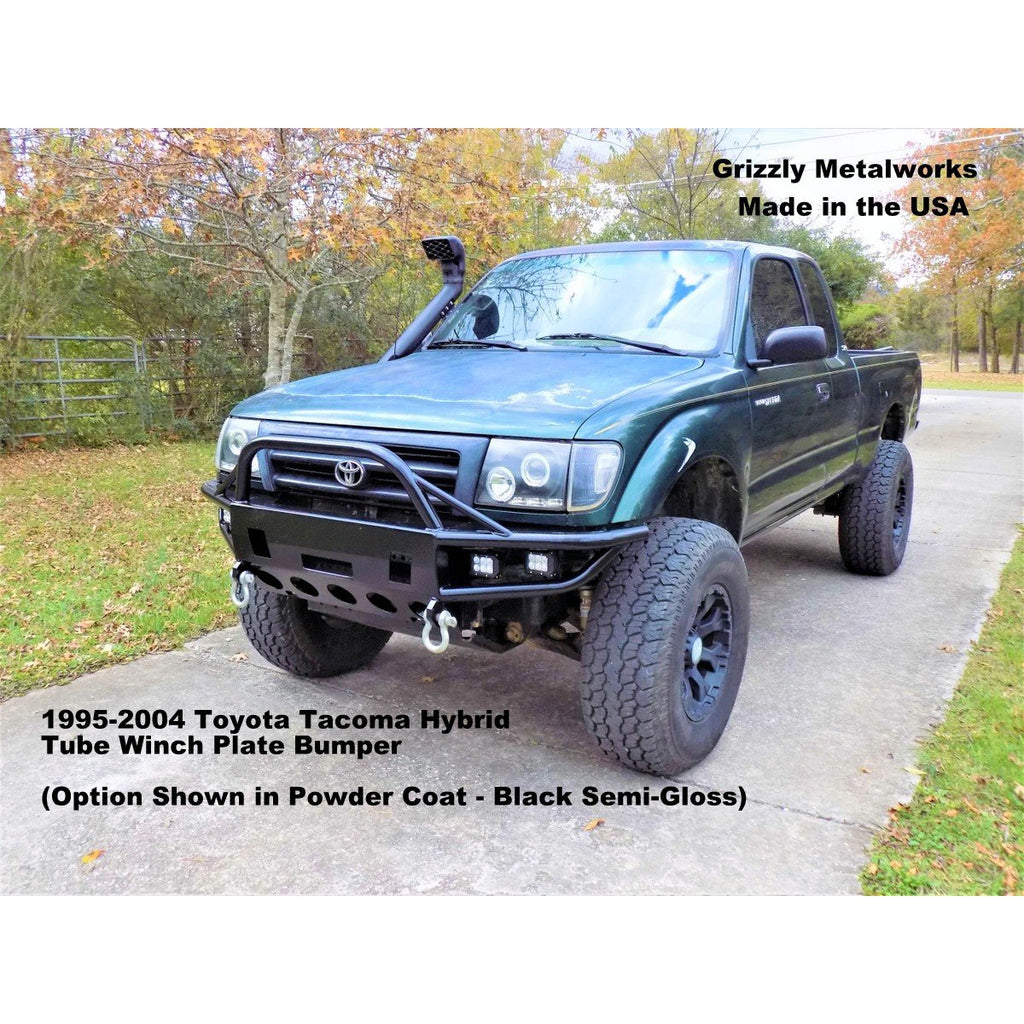1995-2004 Toyota Tacoma Custom USA Front Winch 3/16" Plate Hybrid & Tubing Bumper Includes Subframe!  (Non-Winch Model Available) PRECISION WELDED MODEL -High Quality! USA! OPTIONS AVAILABLE! Raw Metal Only