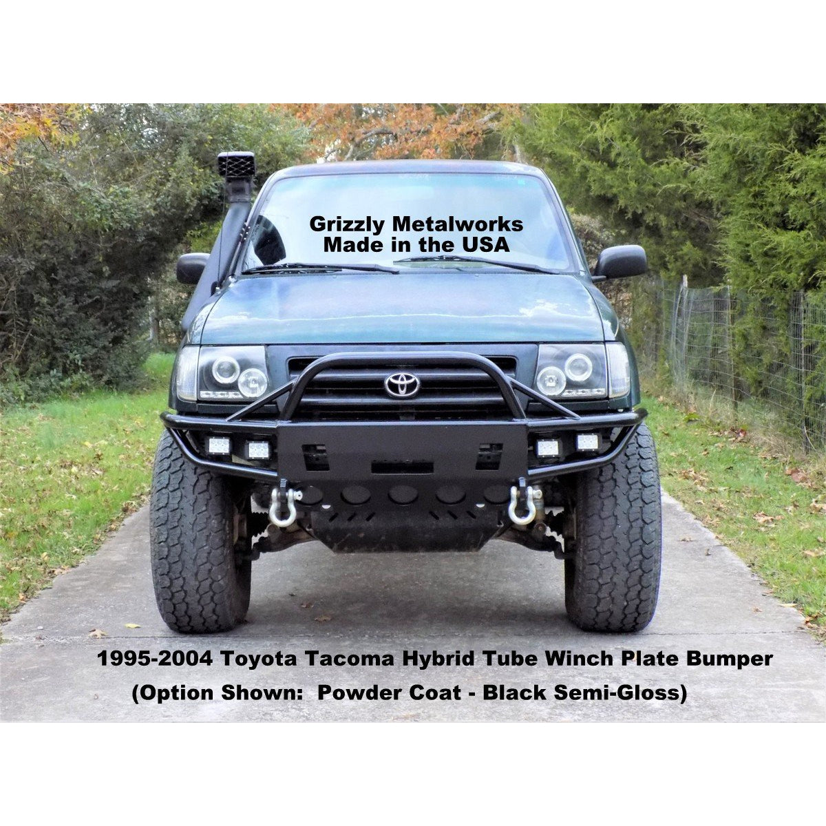 1995-2004 Toyota Tacoma Custom USA Front Winch 3/16" Plate Hybrid & Tubing Bumper Includes Subframe!  (Non-Winch Model Available) PRECISION WELDED MODEL -High Quality! USA! OPTIONS AVAILABLE! Raw Metal Only