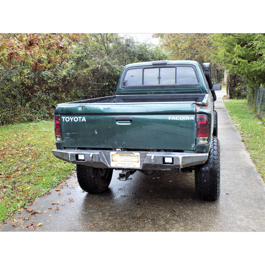 1995-2004 Toyota Tacoma Custom USA "OVERLAND" Rear Plate Bumper-  PRECISION WELDED MODEL - High Quality! USA! OPTIONS AVAILABLE! - Raw Metal Only
