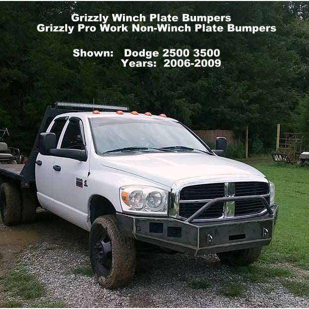 2006-2009 Dodge Ram 2500 3500 Custom USA Front Winch 3/16" Plate Bumper-(Non-Winch Model Available)  PRECISION WELDED MODEL - High Quality! USA! OPTIOINS AVAILABLE! Raw Metal Finish Only