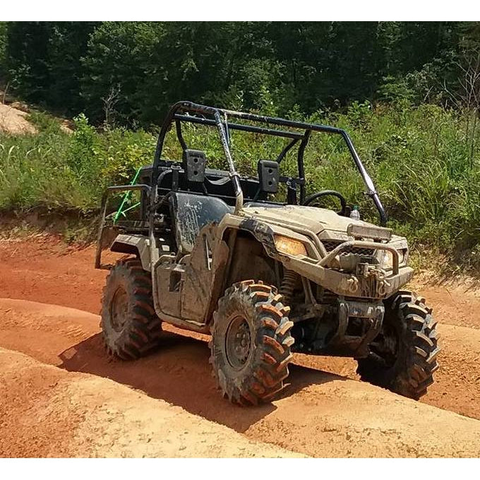 Honda Pioneer 500 CUSTOM USA FRONT WINCH PLATE BUMPER INCLUDES PreRunner Hoop; 2 "D" Ring Mounts & Welded Light Tab for Light Bar or Off Road Light Install-Price Includes Shipping-FedEx Ground-Lower 48 States - Raw Metal