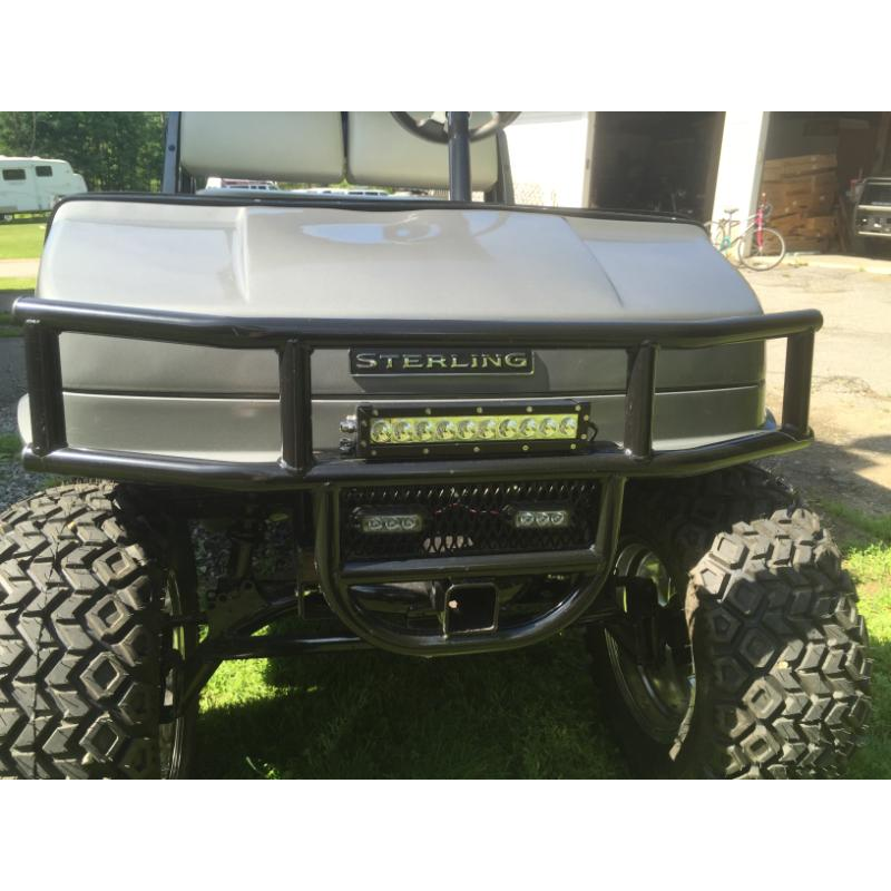 Grizzly Metalworks Yamaha G2 G9 Golf Cart Front Brush Guard with Light Bar and 2" Receiver