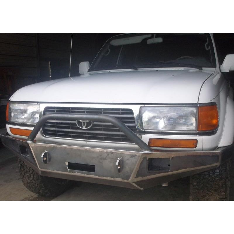 1989-1997 Toyota Land Cruiser Model 80 Series Custom USA Front Winch 3/16" Plate Bumper  (Non-Winch Model Available)-  PRECISION WELDED MODEL - High Quality! USA! OPTIONS AVAILABLE! Raw Metal Only