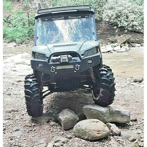 Polaris Ranger 500/570 Midsize Front Winch Plate Bumper Brush Guard with Skid Plate-Polaris Ranger 500/570 Midsize Front Winch Plate Bumper-Grizzly Metalworks-Polaris Ranger 500-Grizzly Metalworks