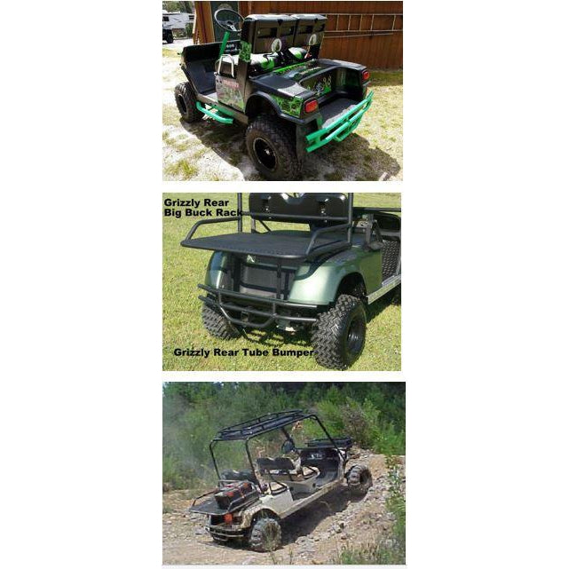 REAR TUBE BUMPER for Golf Carts- Heavy Duty with Welded 2" Receiver & Add'l Options FREE FEDEX Ground to Lower 48 States!
