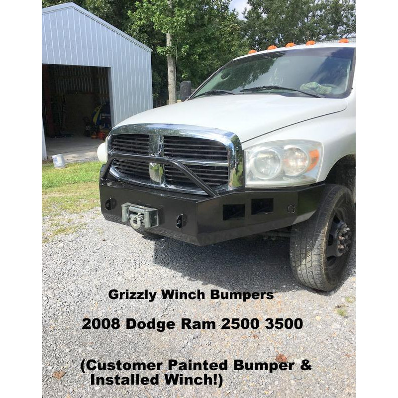 2006-2009 Dodge Ram 2500 3500 Custom USA Front Winch 3/16" Plate Bumper-(Non-Winch Model Available)  PRECISION WELDED MODEL - High Quality! USA! OPTIOINS AVAILABLE! Raw Metal Finish Only