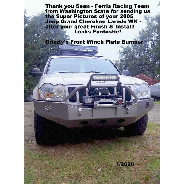 2005-2007 Jeep Grand Cherokee WK Custom USA Front Winch 3/16" Plate Bumper- (Non-Winch Model Available)  PRECISION WELDED MODEL - High Quality! USA! OPTIONS AVAILABLE! Raw Metal Finish Only
